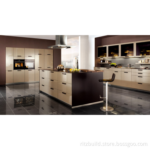 Kitchen Furniture Modern High Glossy PVC Kitchen Cabinet